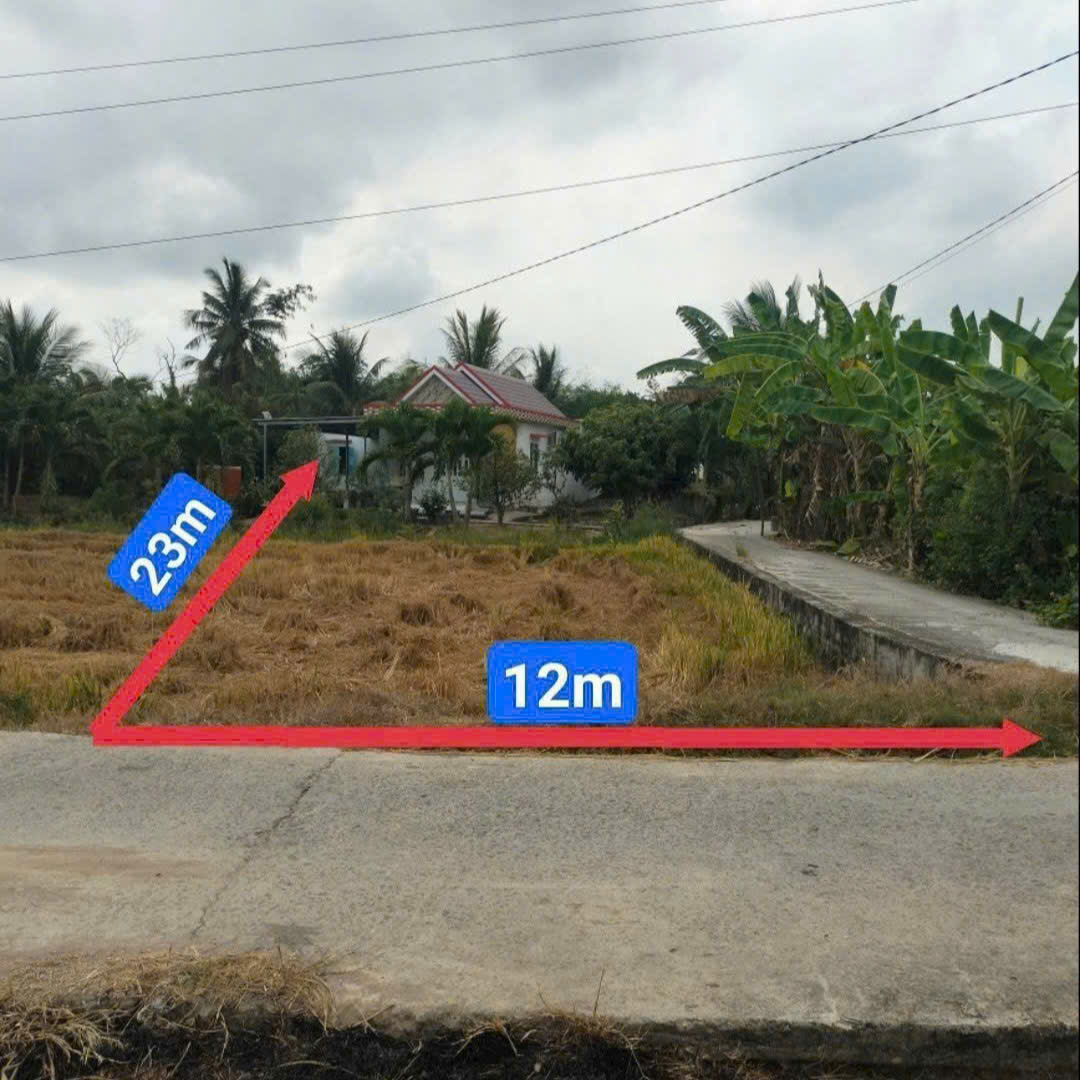 cần bán đất thổ cư hai mặt tiền Đất thuộc xã Đức Tân, huyện Tân Trụ, tỉnh Long An giá 570 triệu